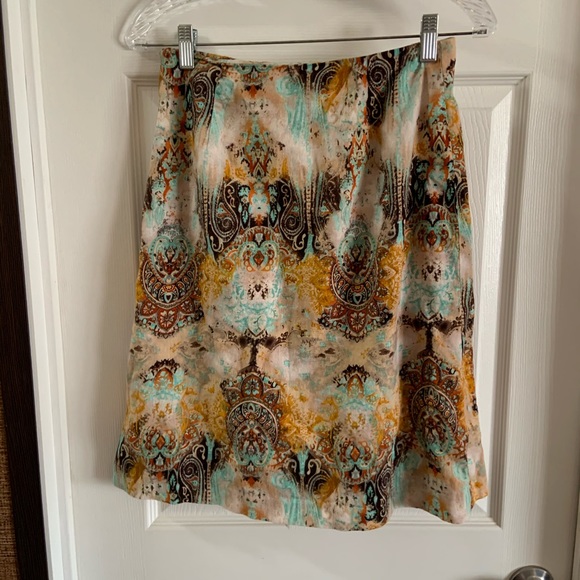 Fundamental Things Multi Print Linen Blend Skirt size 6 - Picture 8 of 8